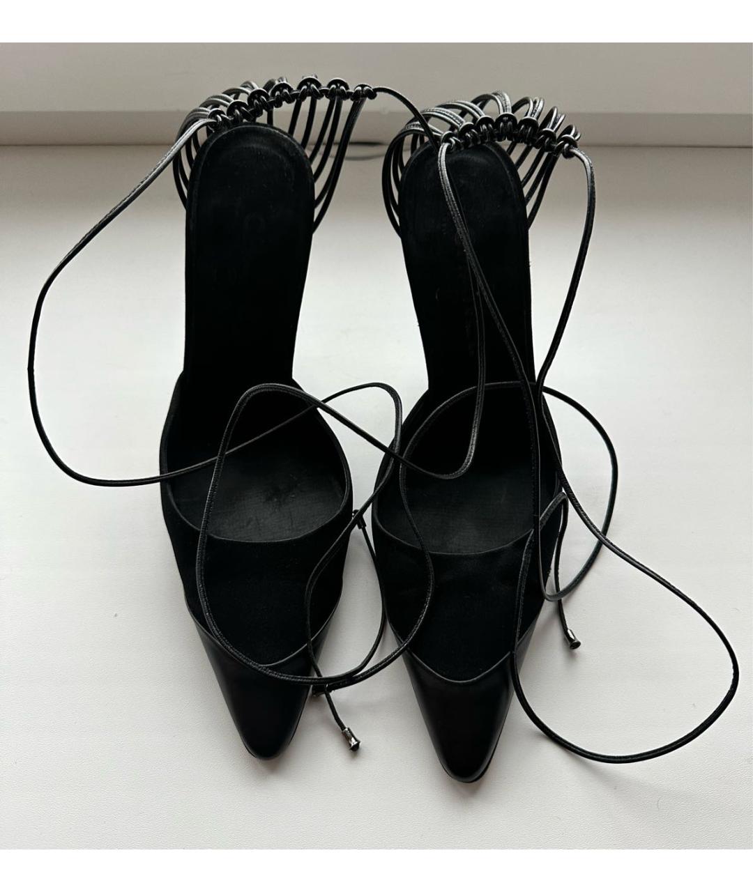 CHANEL Черные текстильные туфли, фото 2