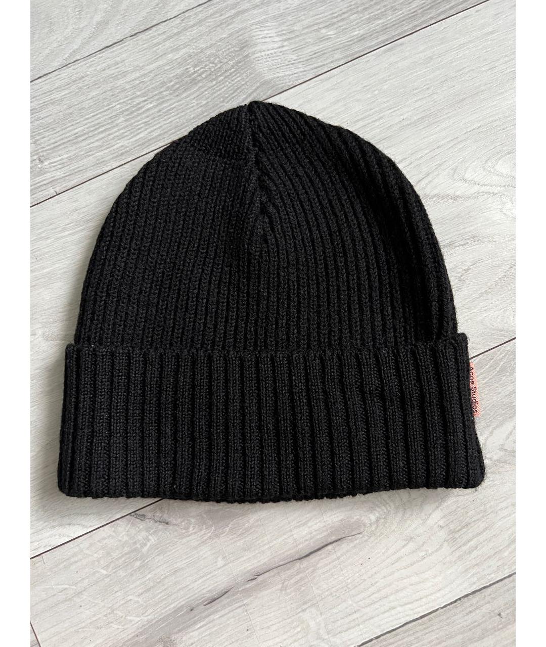 ACNE STUDIOS Черная шерстяная шапка, фото 2