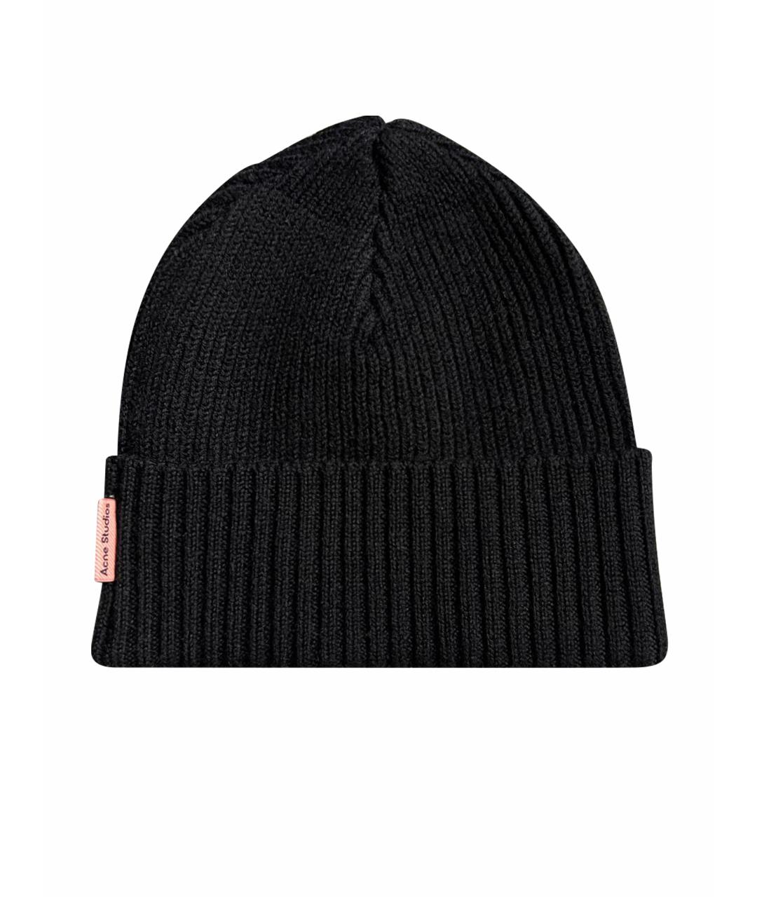 ACNE STUDIOS Черная шерстяная шапка, фото 1