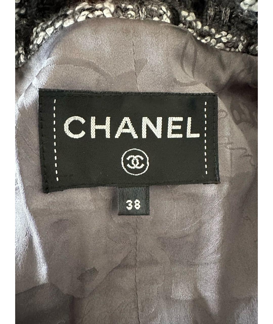 CHANEL Серое твидовое платье, фото 4
