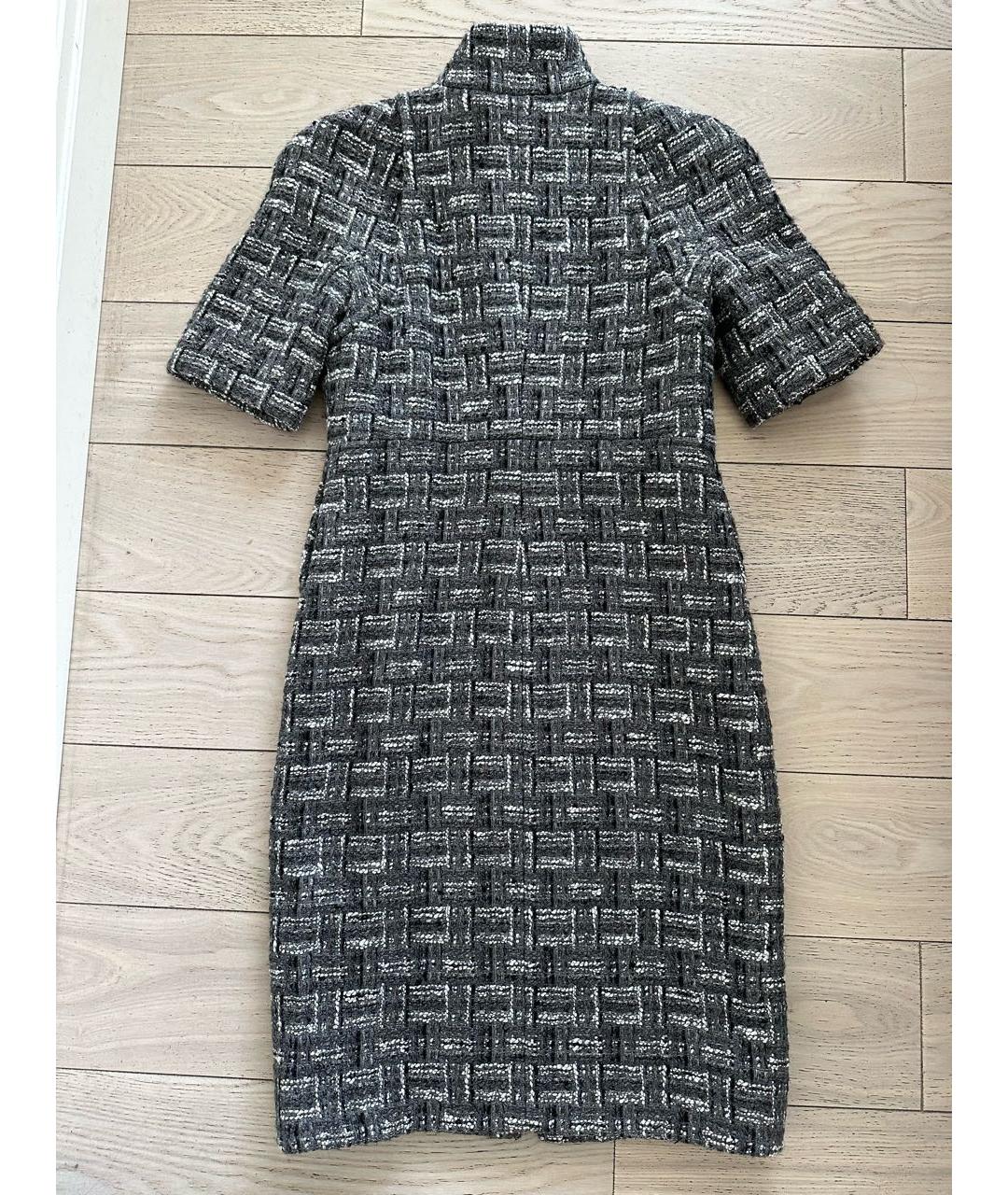 CHANEL Серое твидовое платье, фото 2