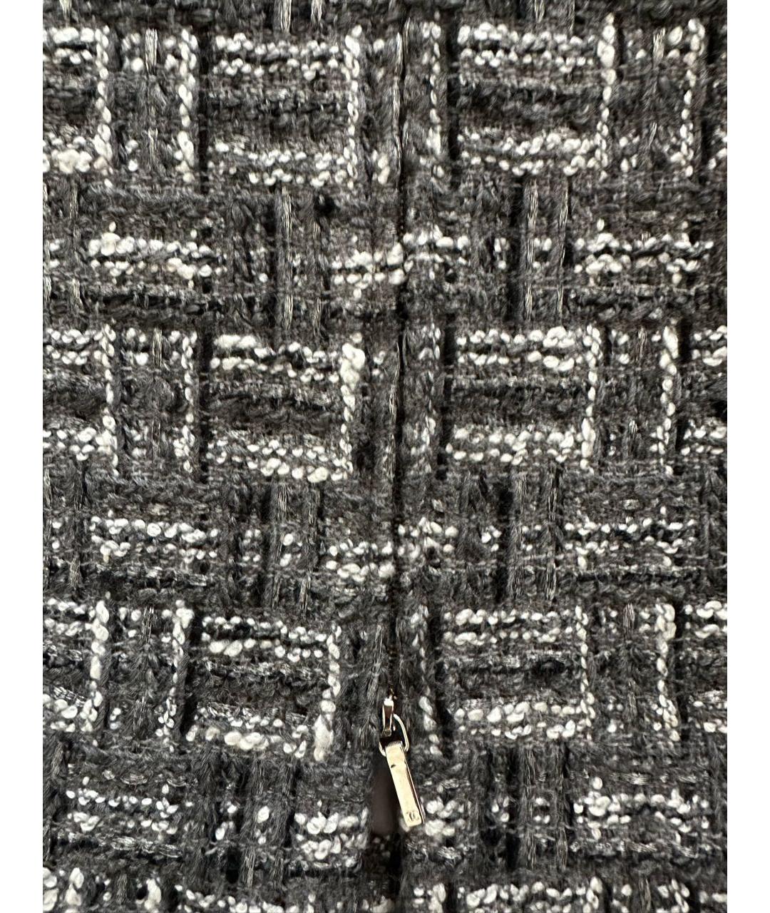 CHANEL Серое твидовое платье, фото 3