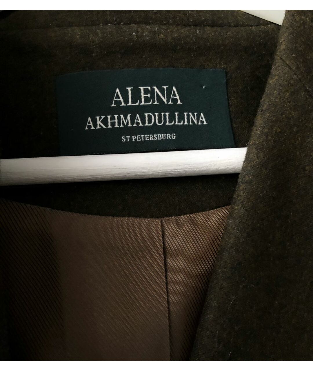 ALENA AKHMADULLINA Хаки шерстяной костюм с брюками, фото 3