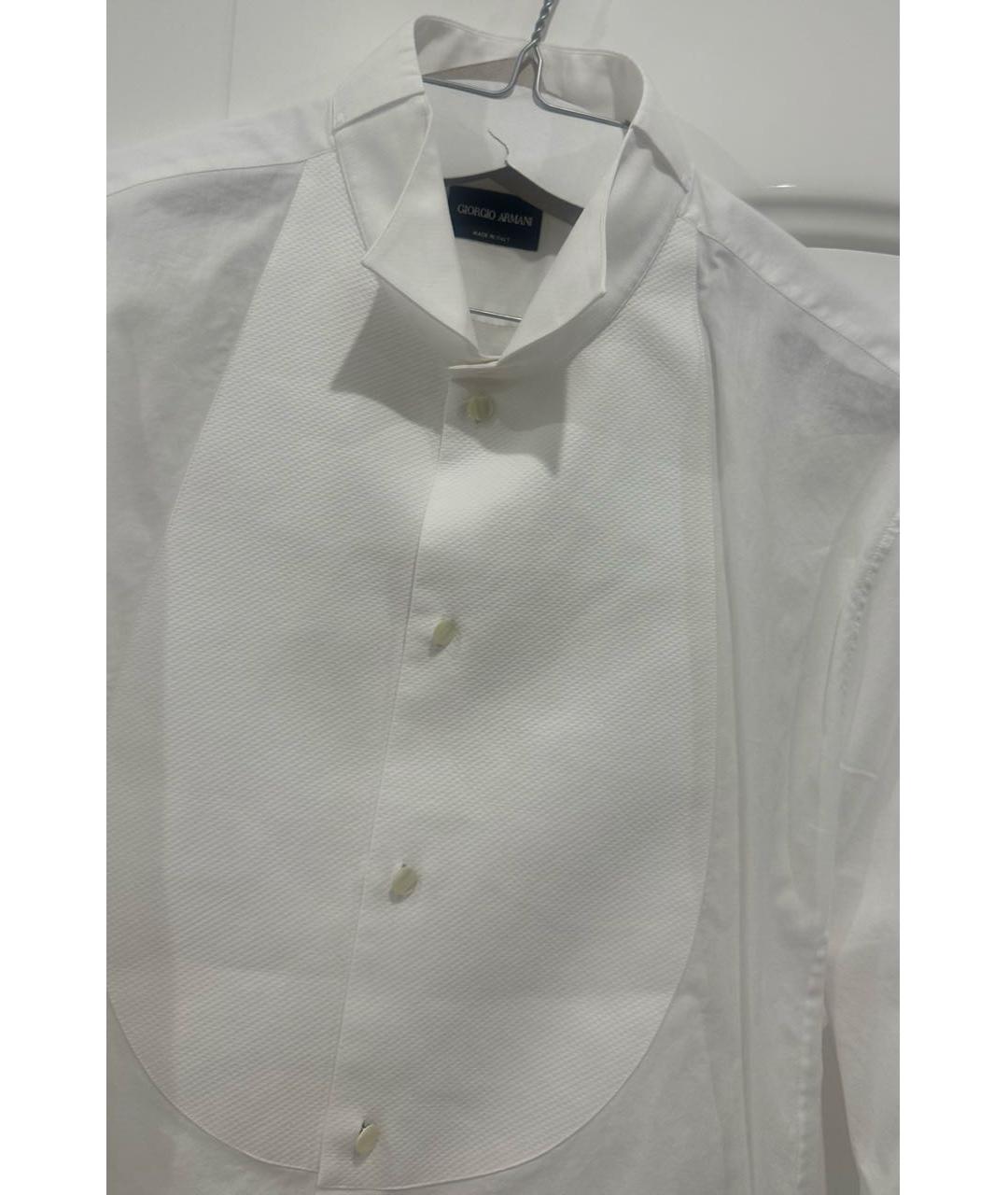 GIORGIO ARMANI Белая хлопковая классическая рубашка, фото 2