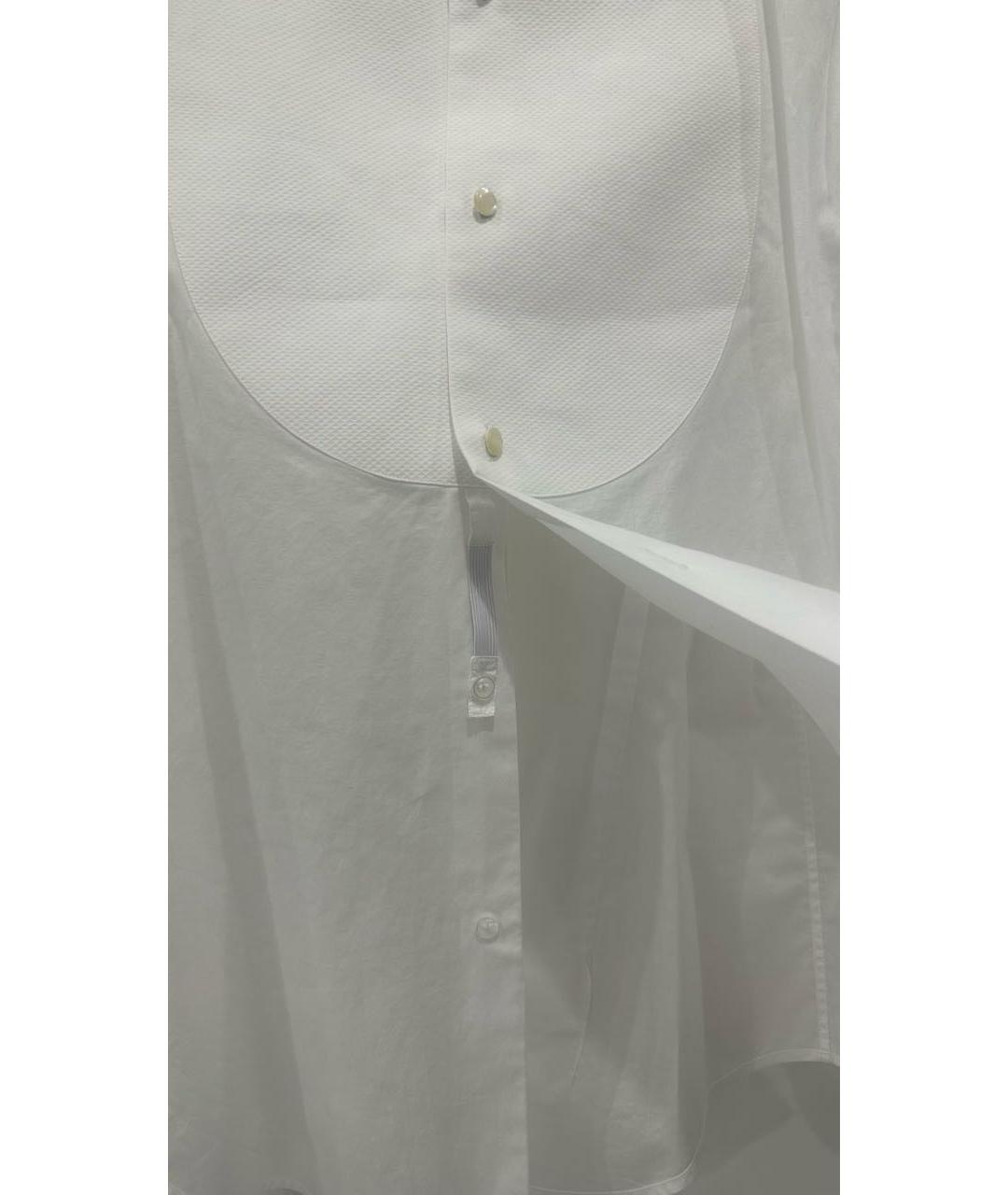 GIORGIO ARMANI Белая хлопковая классическая рубашка, фото 4