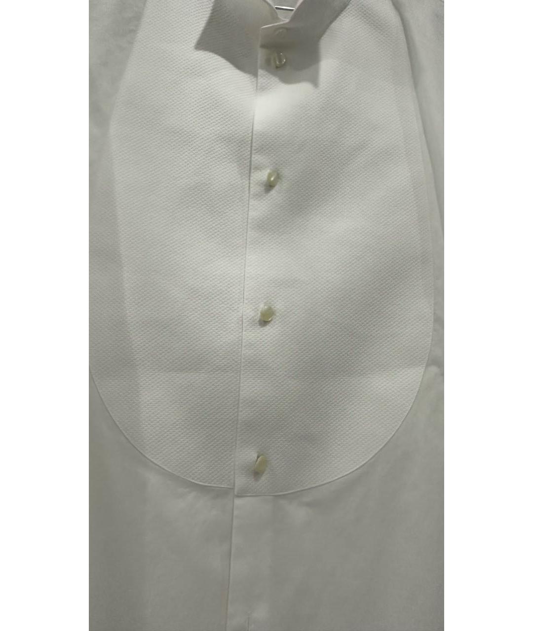 GIORGIO ARMANI Белая хлопковая классическая рубашка, фото 3