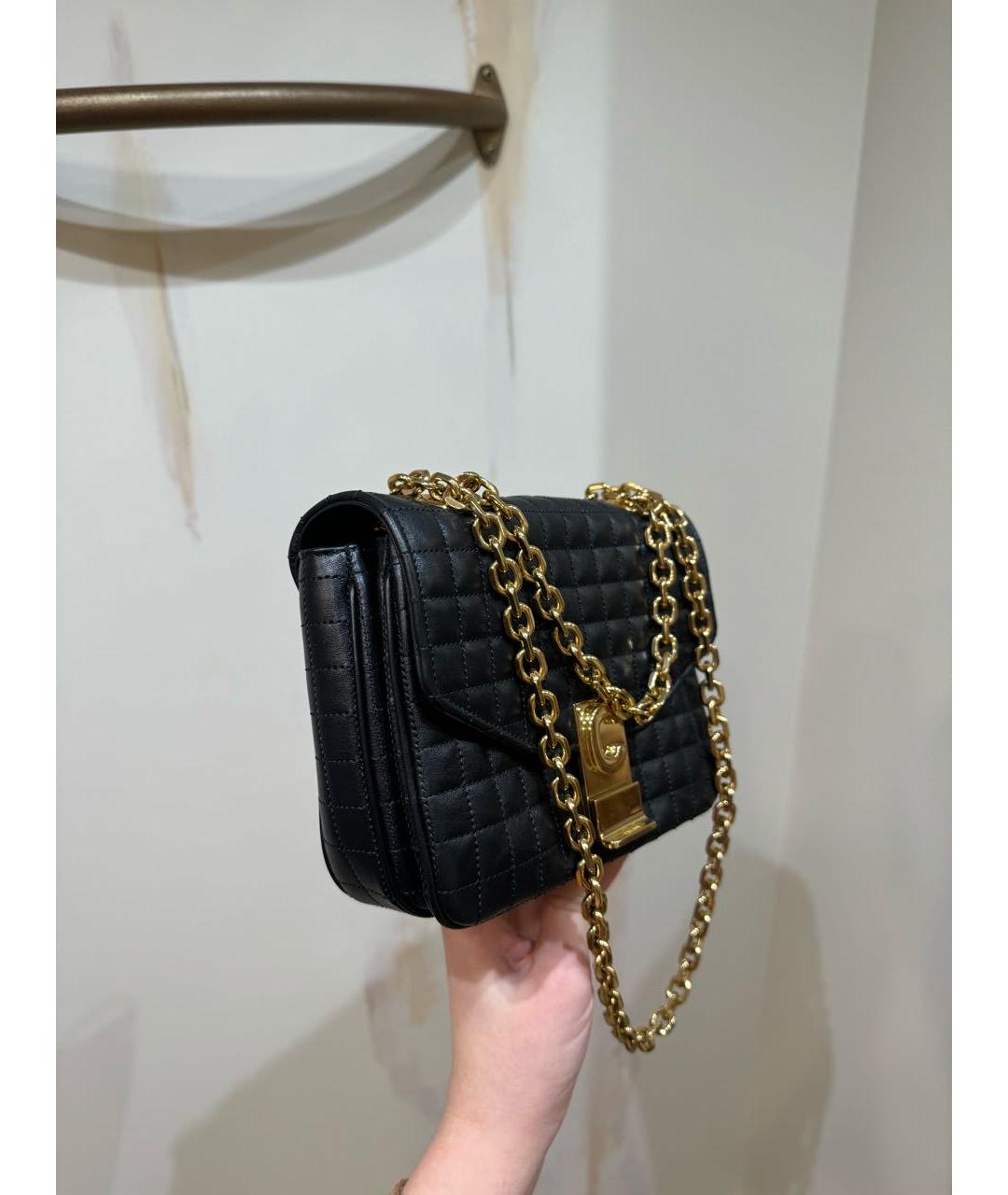 CELINE Черная кожаная сумка тоут, фото 3