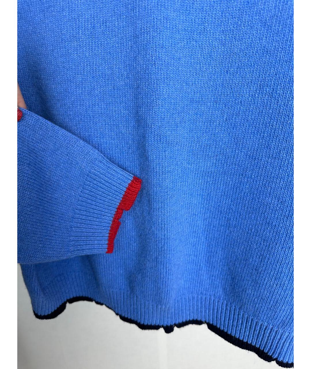 SEMICOUTURE Голубой шерстяной джемпер / свитер, фото 4