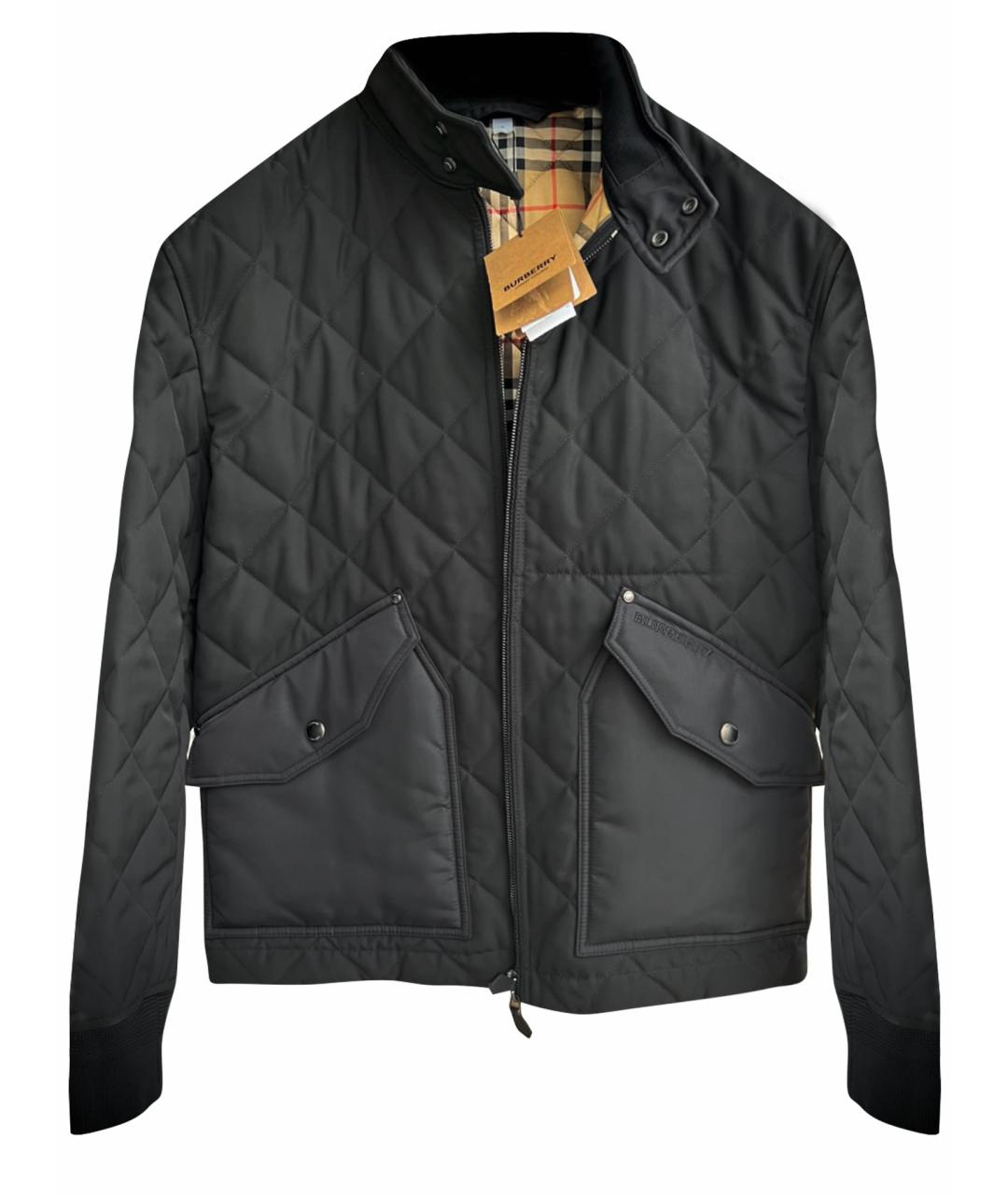 BURBERRY Черная полиамидовая куртка, фото 1