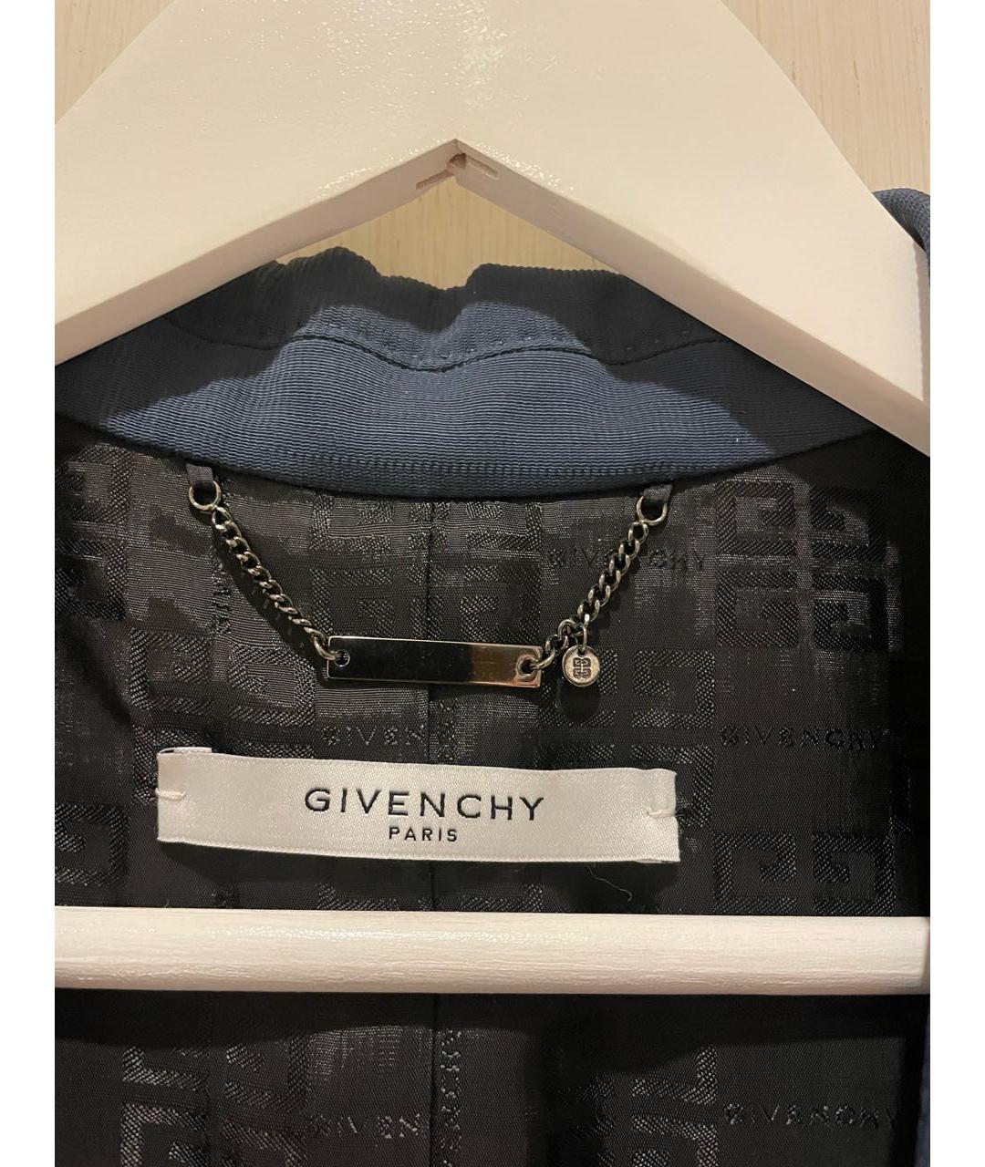 GIVENCHY Темно-синий вискозный жакет/пиджак, фото 3