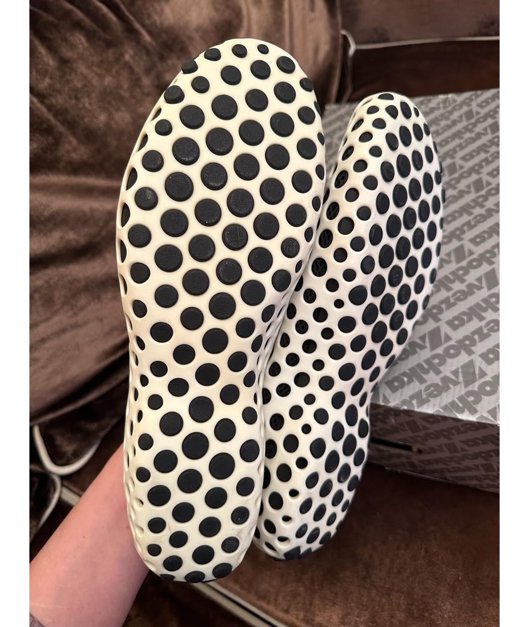 NIKE Белые резиновые низкие кроссовки / кеды, фото 5