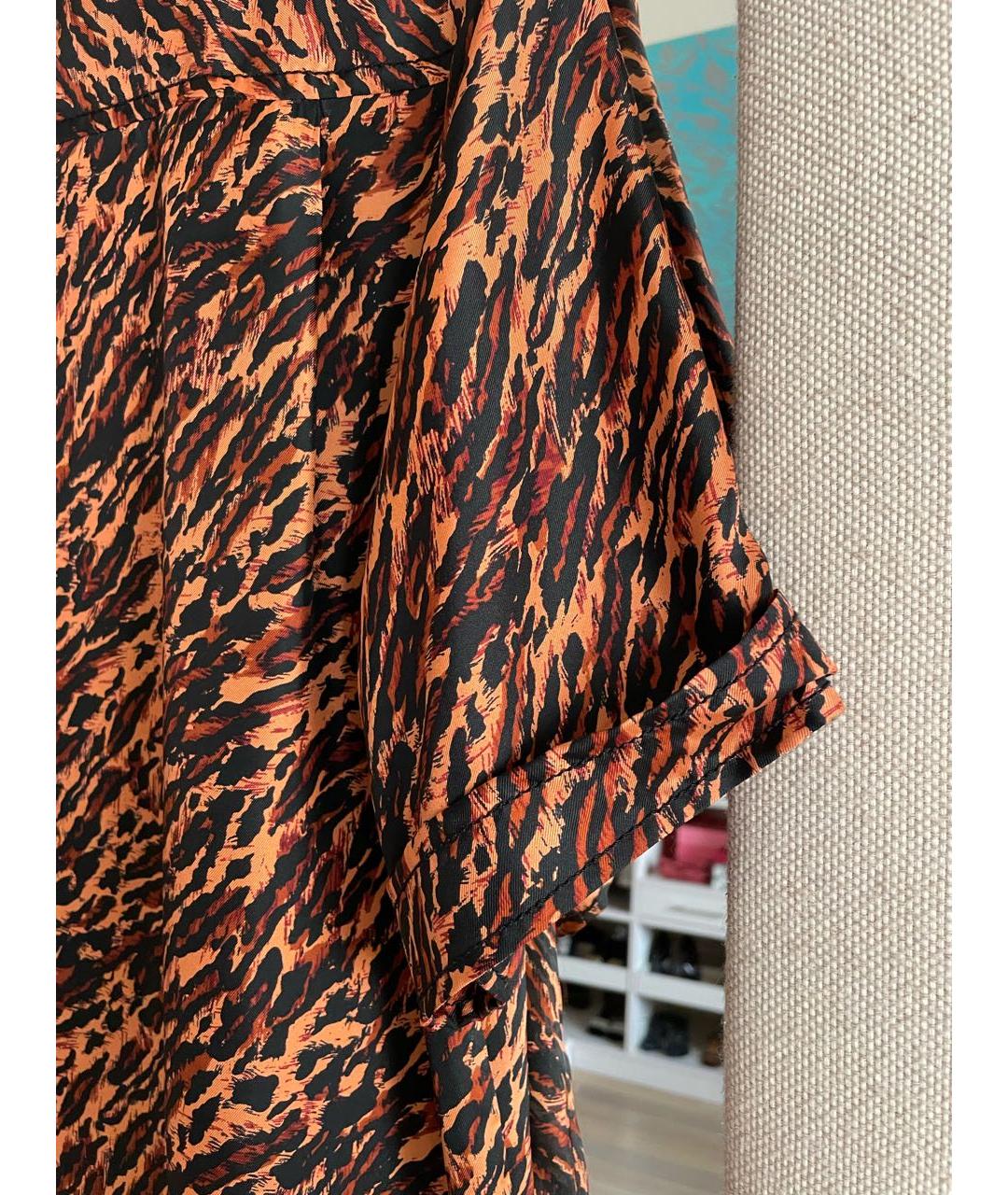 SANDRO Оранжевая шелковая блузы, фото 3
