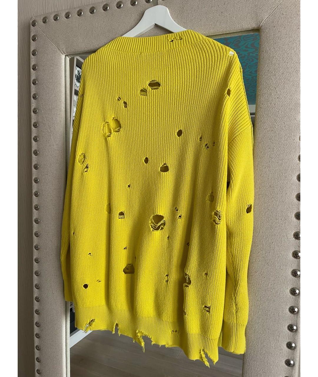 MSGM Желтый хлопковый джемпер / свитер, фото 2