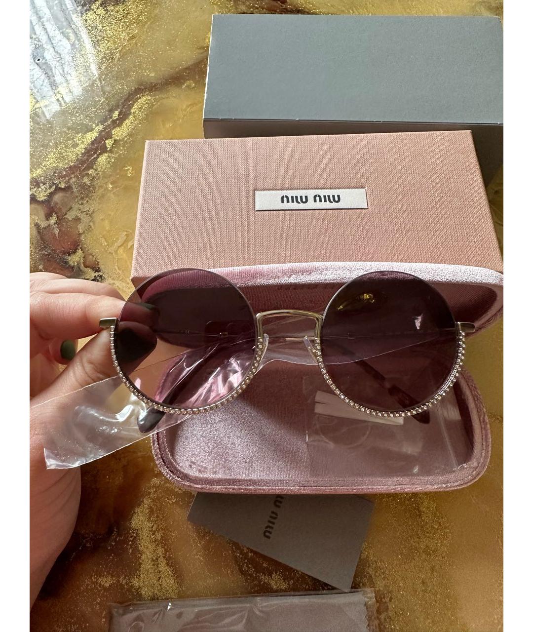 MIU MIU Мульти металлические солнцезащитные очки, фото 7