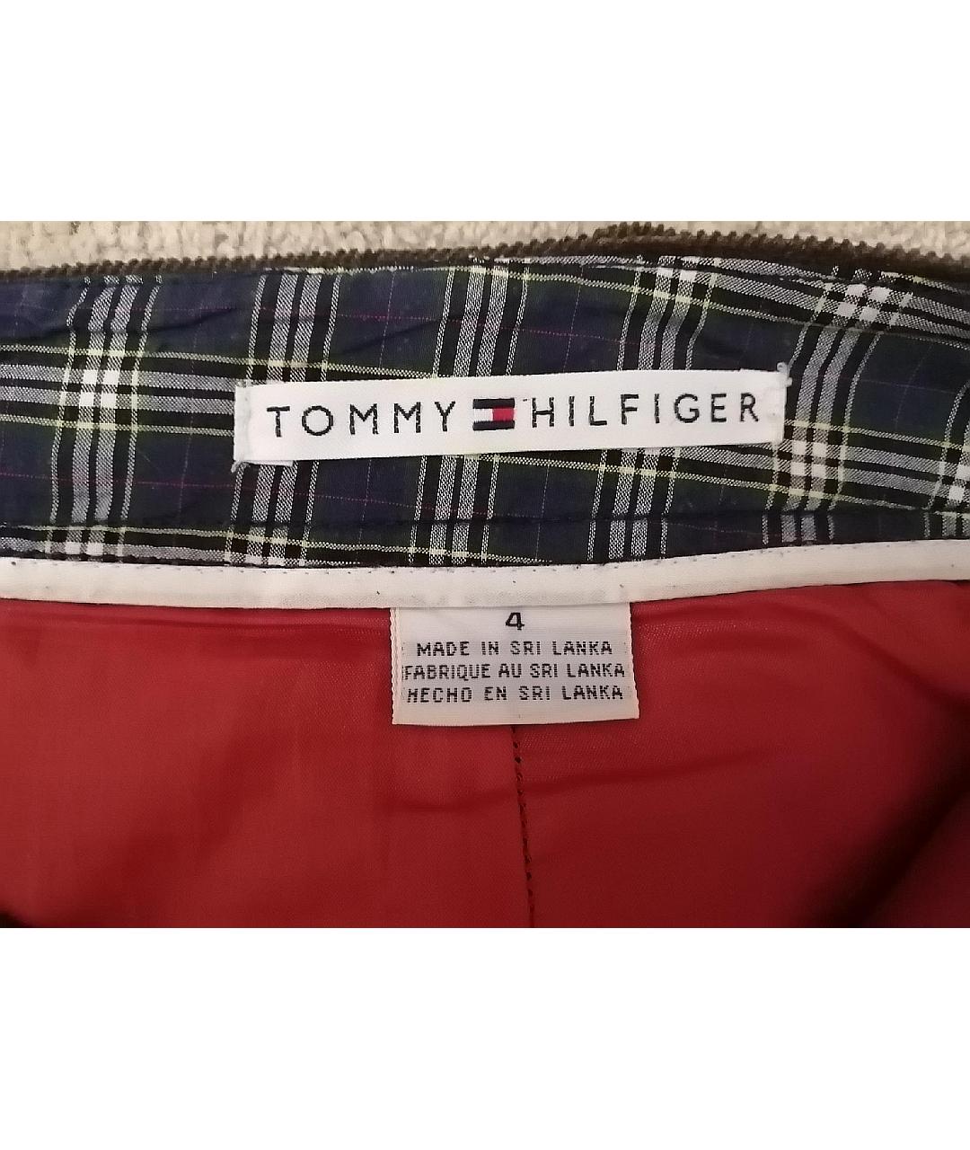 TOMMY HILFIGER Коричневая хлопковая юбка миди, фото 4