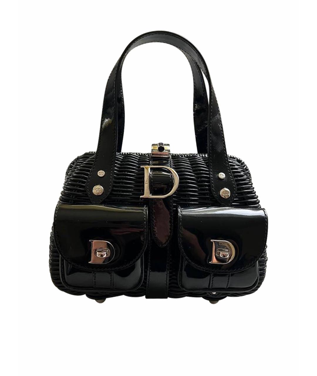 CHRISTIAN DIOR PRE-OWNED Черная кожаная сумка с короткими ручками, фото 1