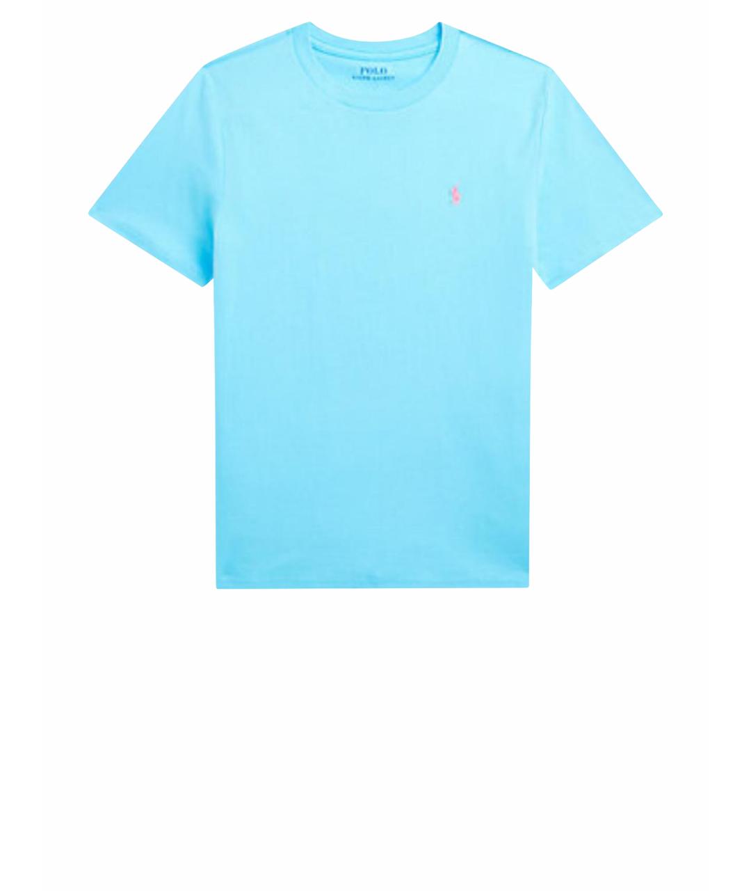 POLO RALPH LAUREN Голубая хлопковая футболка, фото 1