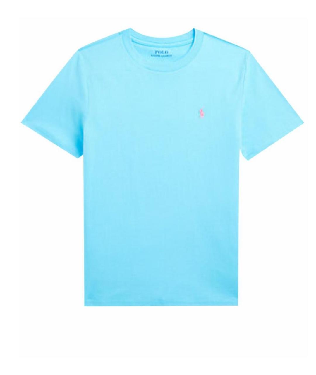 POLO RALPH LAUREN Голубая хлопковая футболка, фото 7
