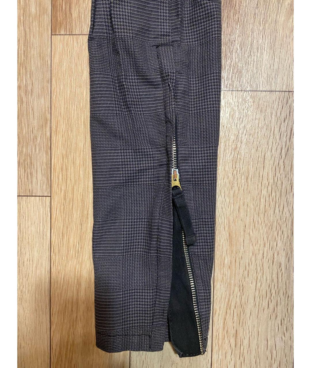 MARITHE FRANCOIS GIRBAUD Серые хлопковые брюки узкие, фото 4