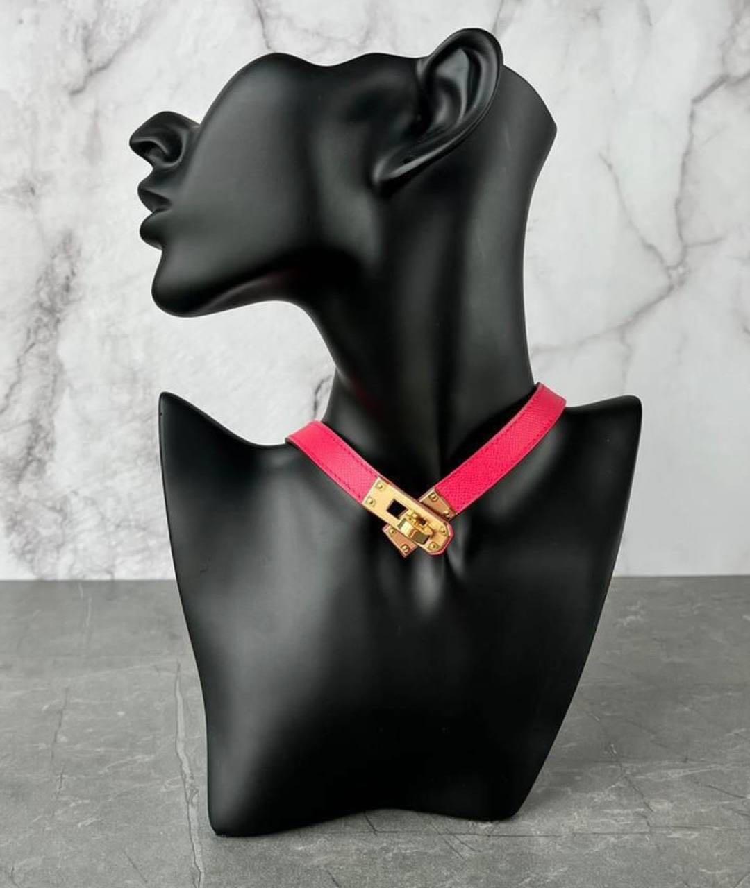 HERMES Розовый чокер из розового золота, фото 5