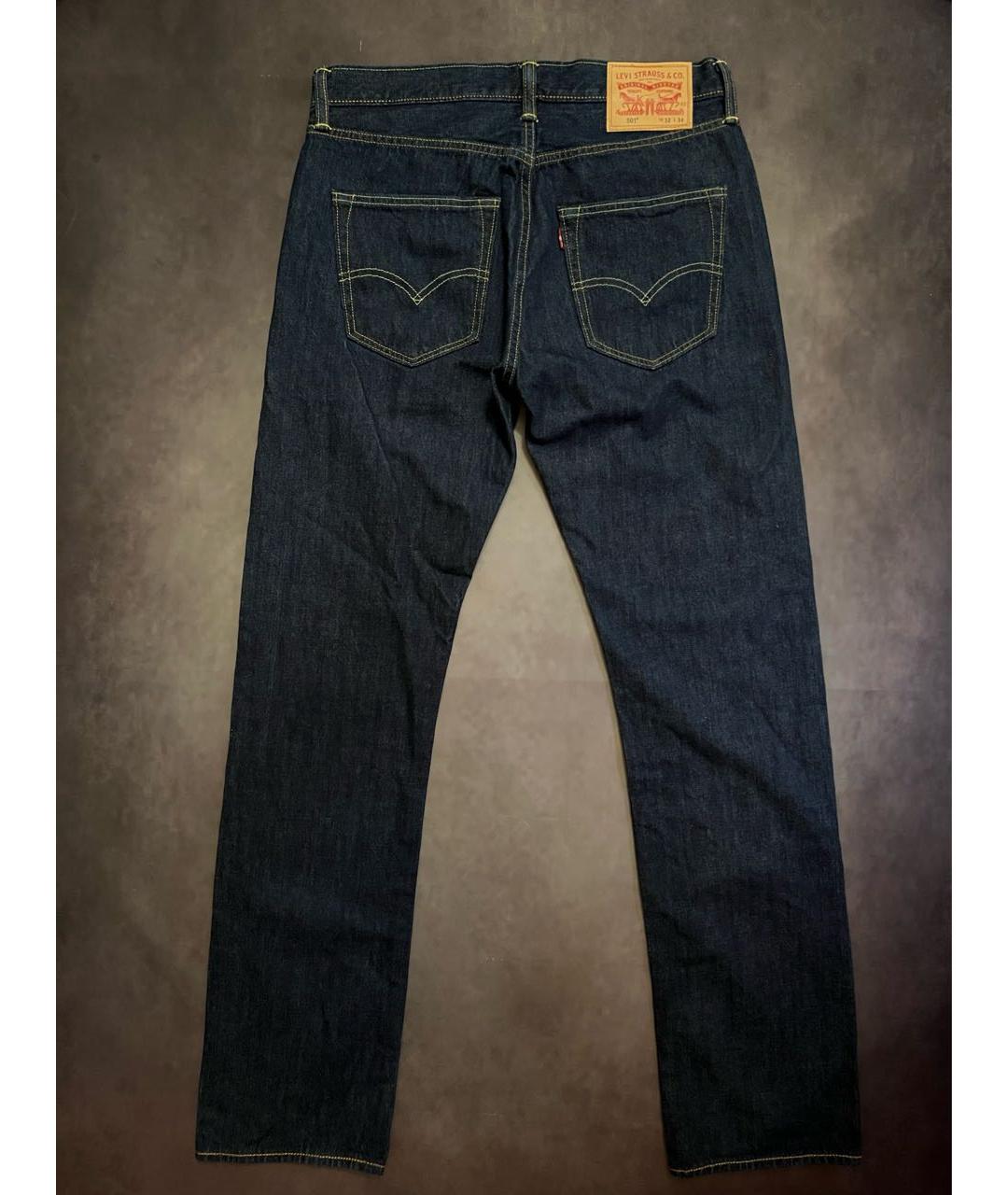 LEVI'S Синие хлопковые прямые джинсы, фото 4
