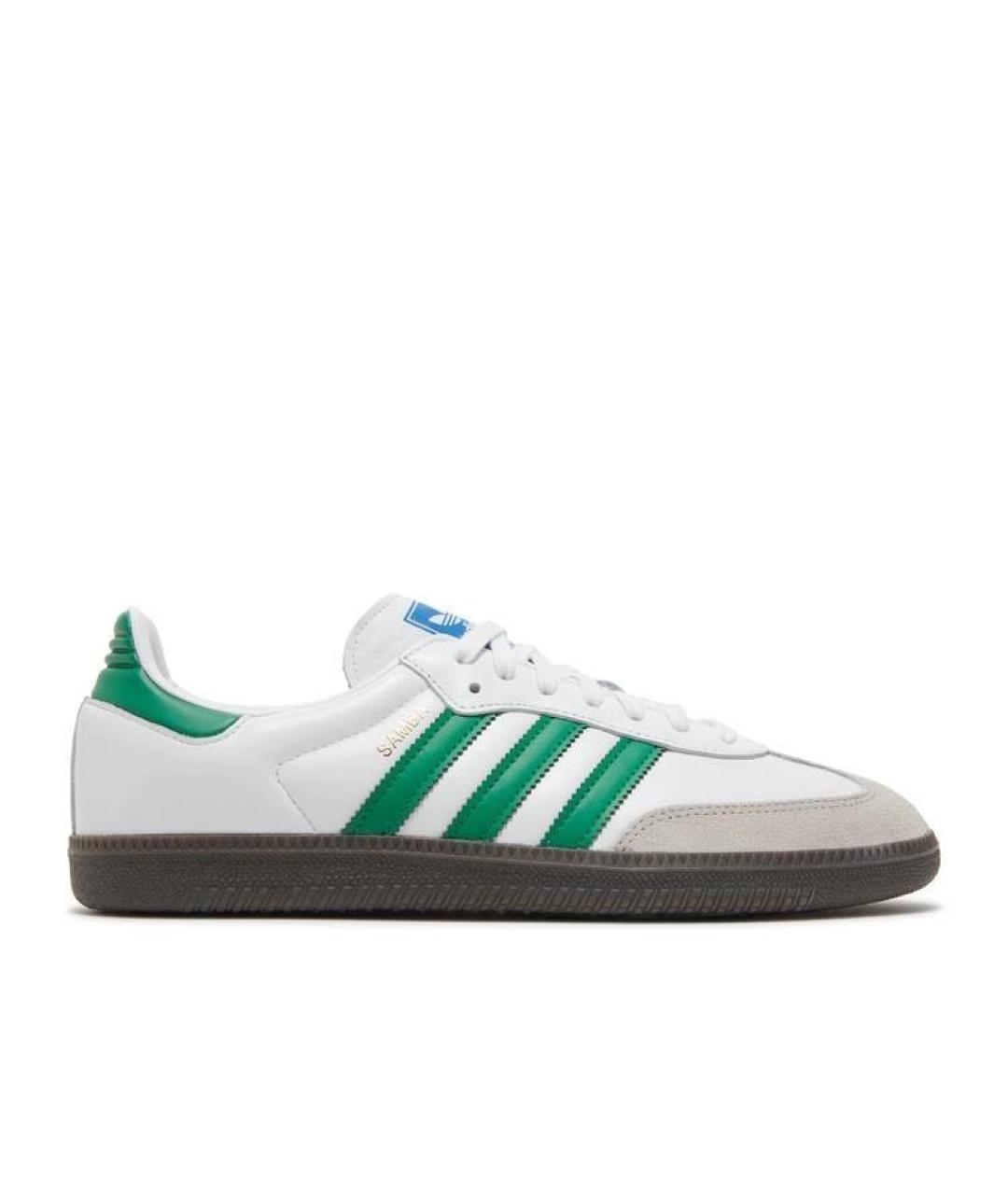 ADIDAS Зеленые кожаные низкие кроссовки / кеды, фото 5