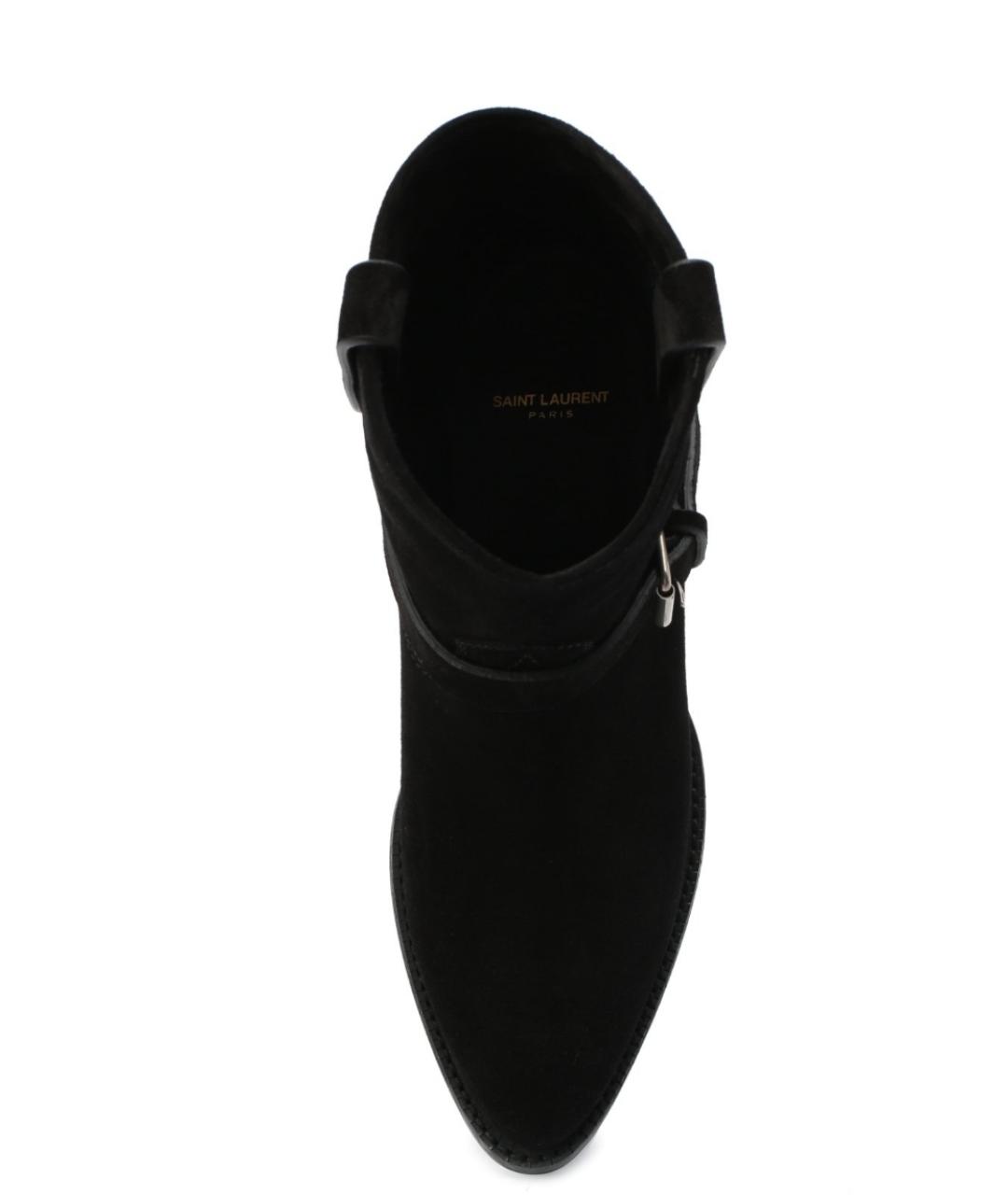 SAINT LAURENT Черные замшевые ботинки, фото 4
