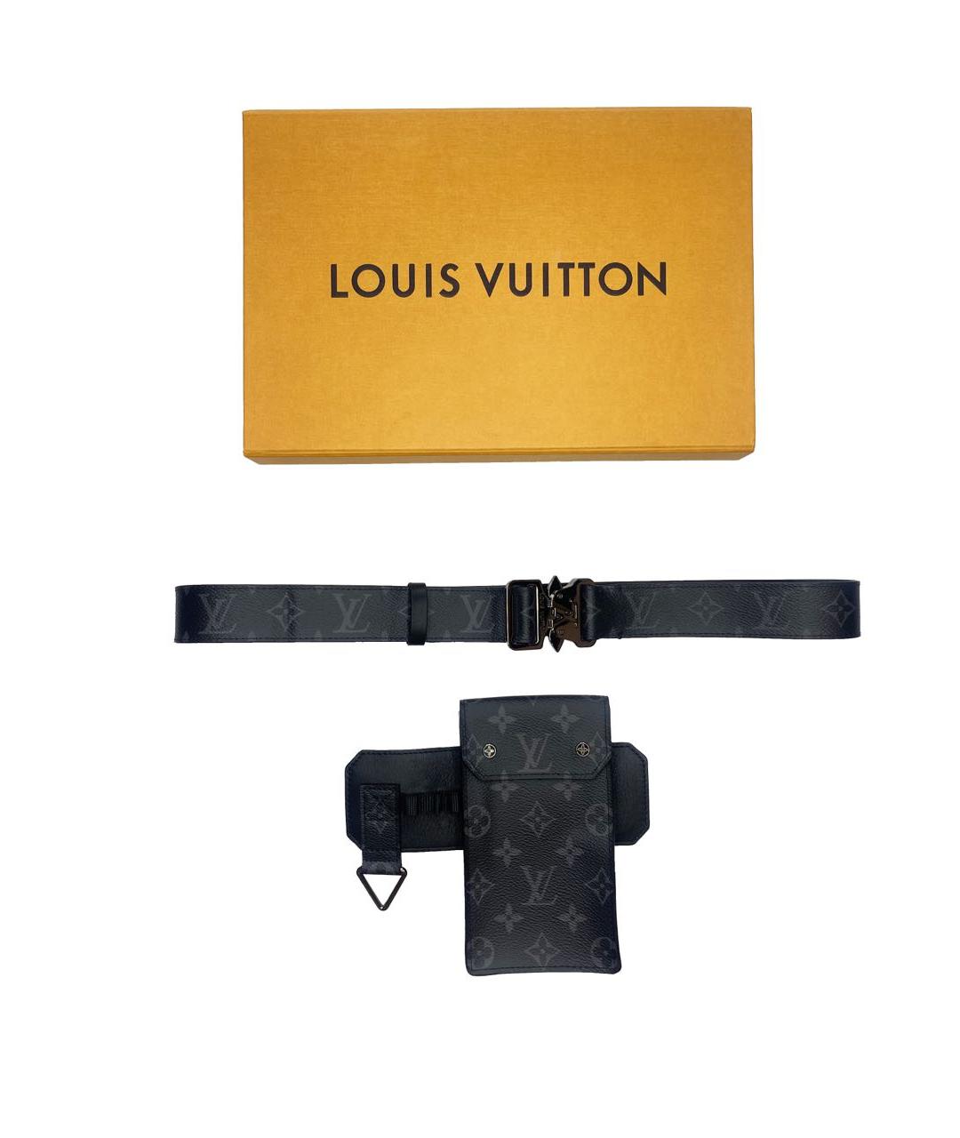 LOUIS VUITTON PRE-OWNED Черная кожаная поясная сумка, фото 2