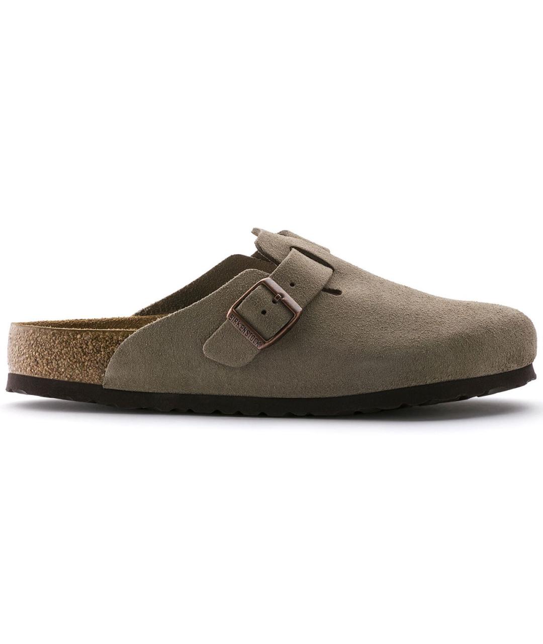 BIRKENSTOCK Хаки замшевые сабо, фото 7