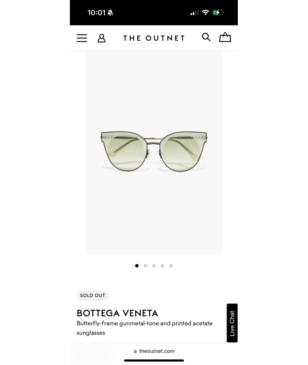 BOTTEGA VENETA Зеленые солнцезащитные очки, фото 5