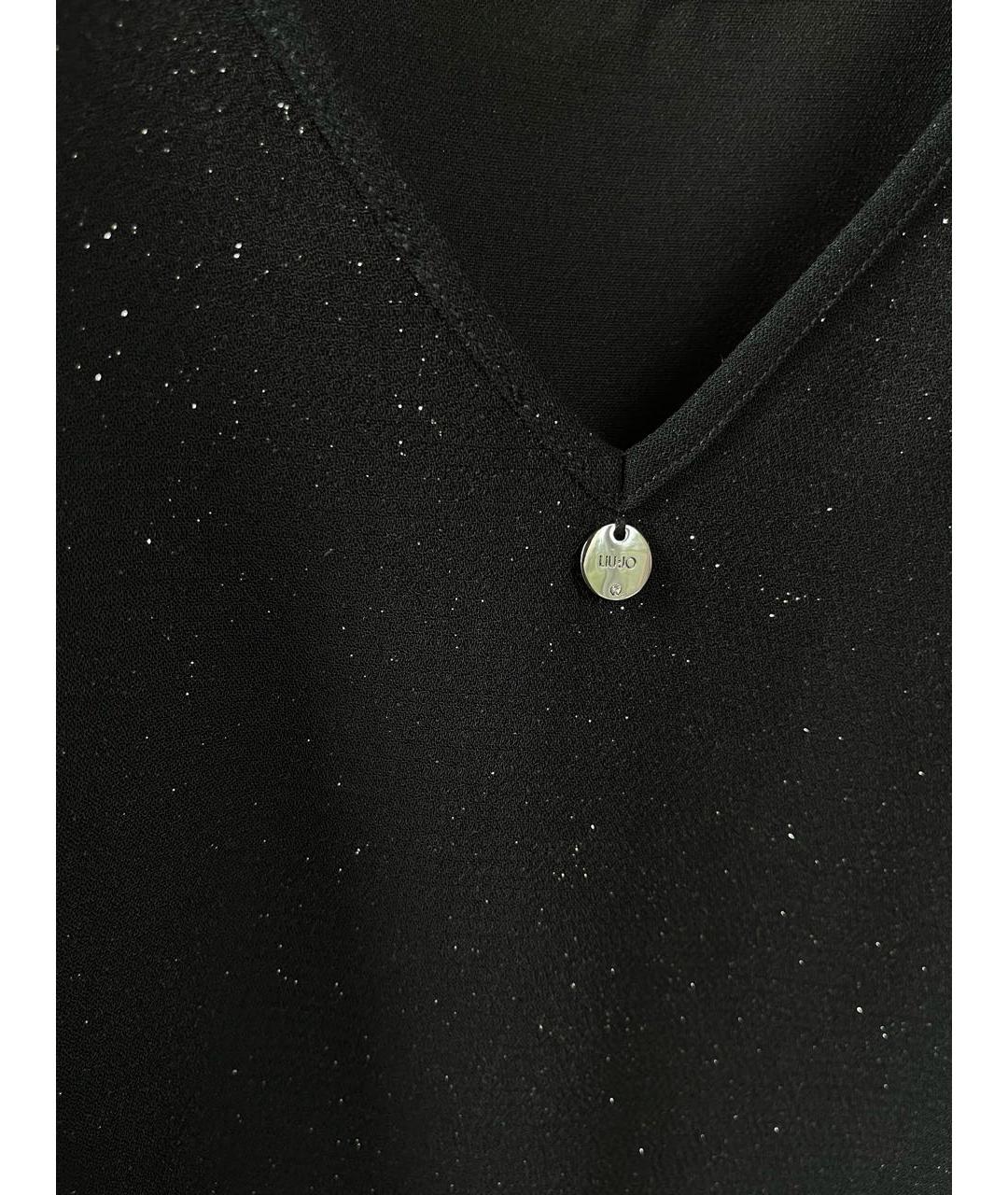 LIU JO Черное полиэстеровое коктейльное платье, фото 4