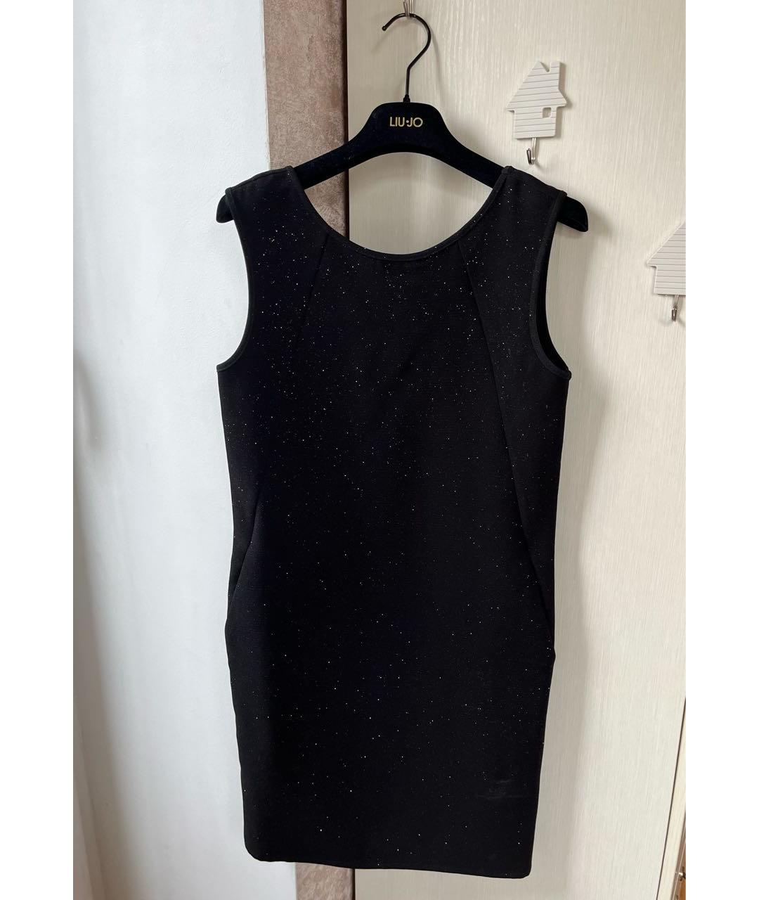 LIU JO Черное полиэстеровое коктейльное платье, фото 7