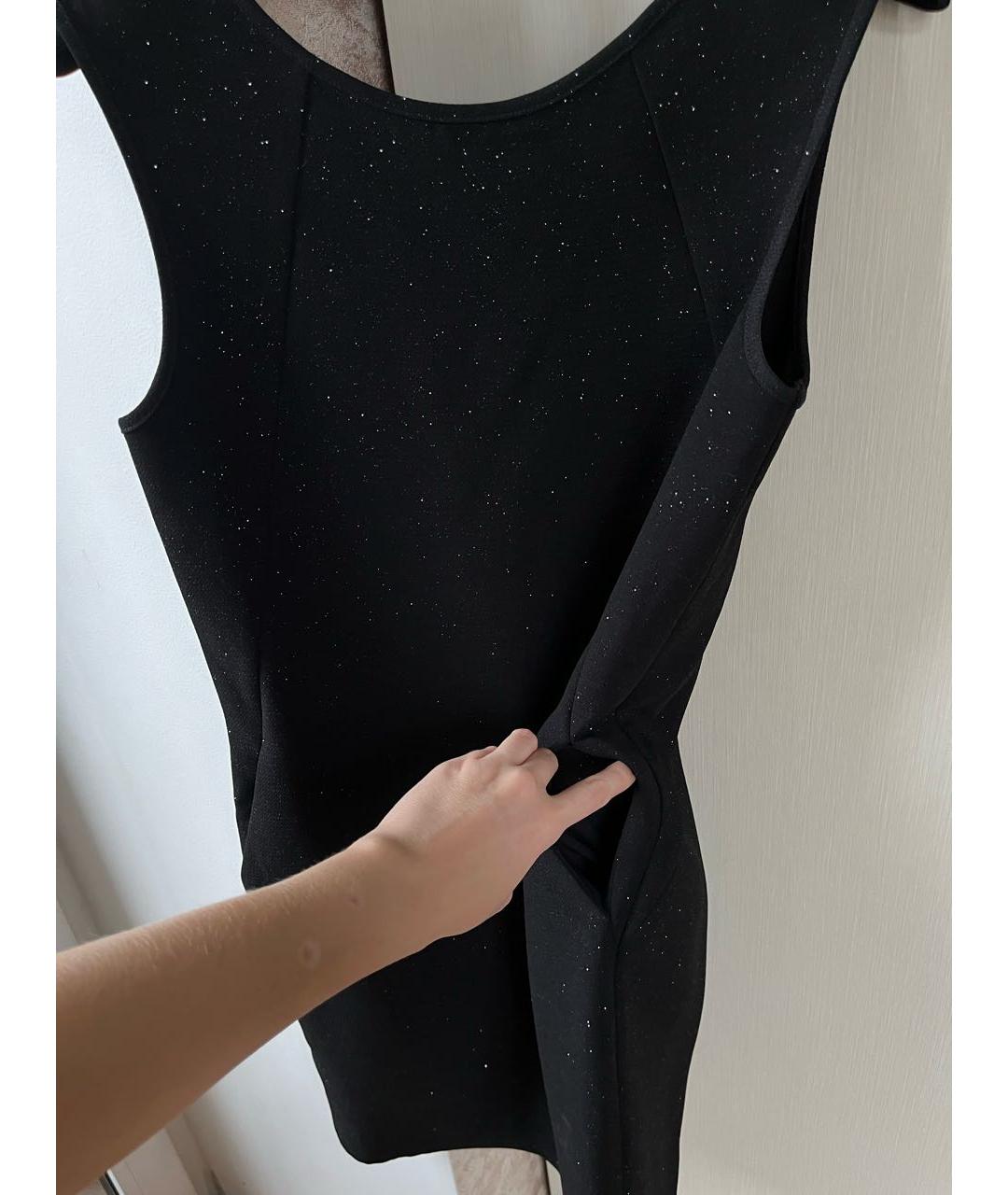 LIU JO Черное полиэстеровое коктейльное платье, фото 5