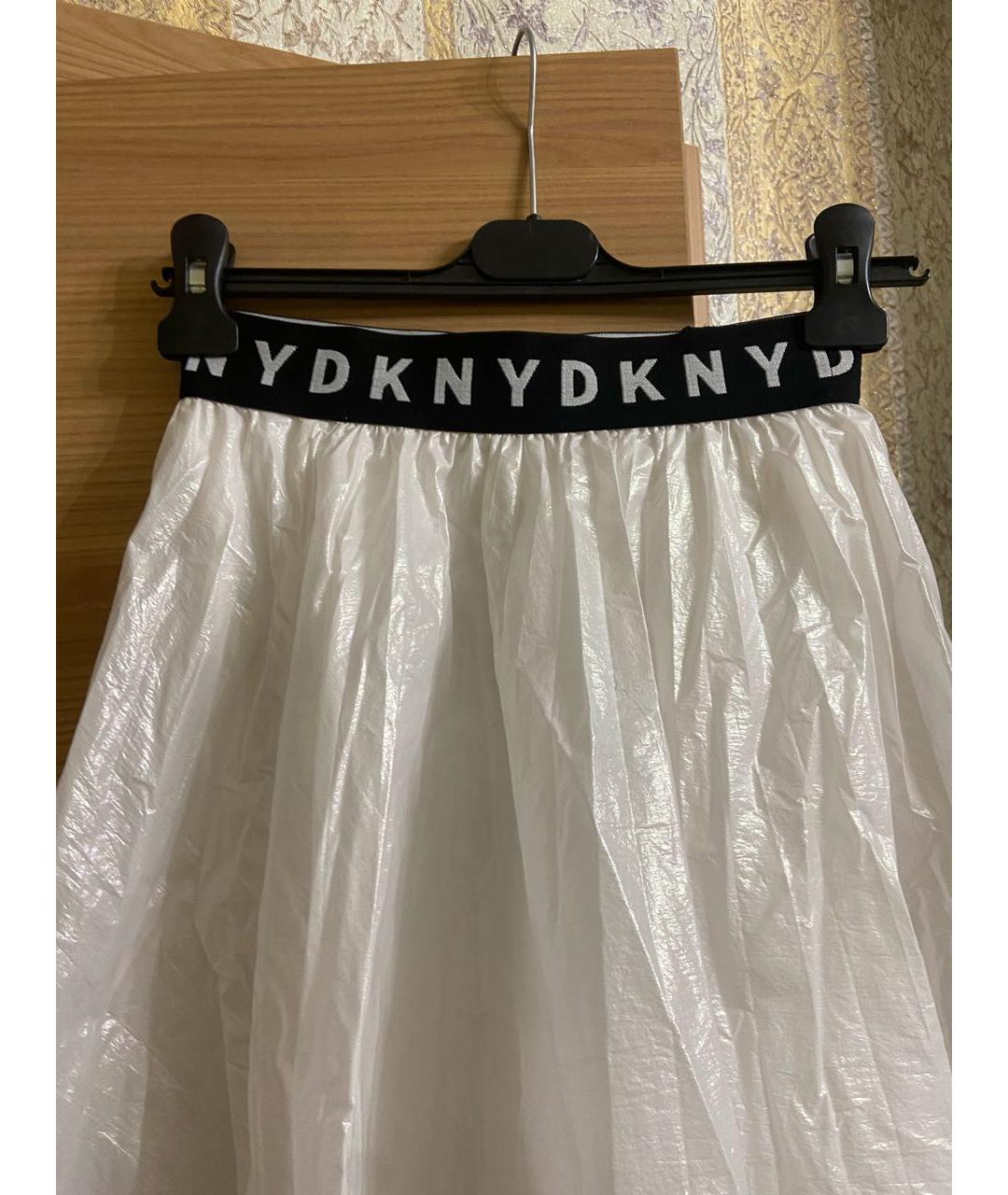 DKNY Белая полиэстеровая юбка, фото 4