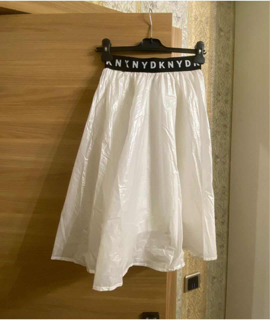 DKNY Белая полиэстеровая юбка, фото 6