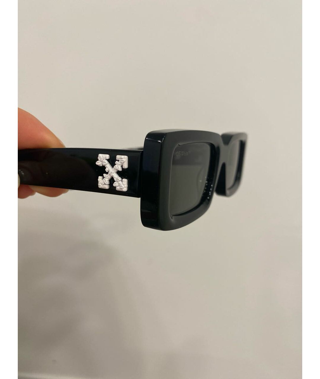 OFF-WHITE Черные пластиковые солнцезащитные очки, фото 3