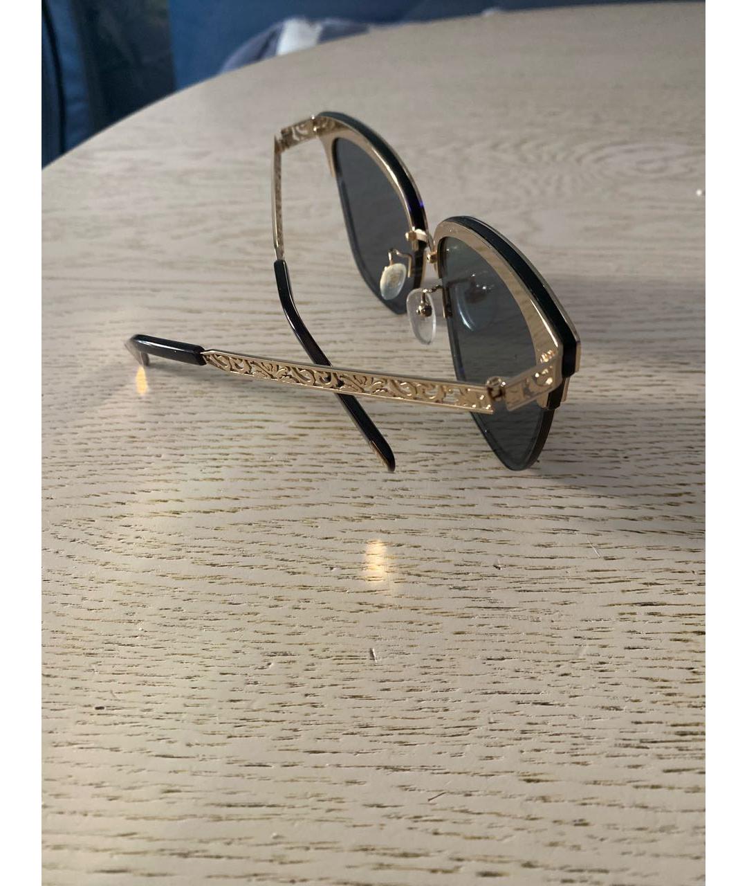 ESCADA Золотые металлические солнцезащитные очки, фото 2