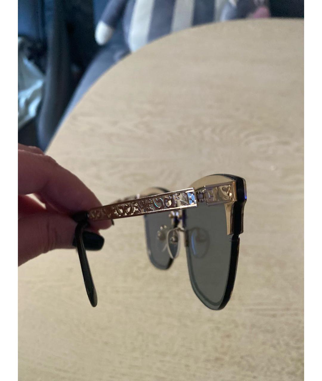 ESCADA Золотые металлические солнцезащитные очки, фото 3