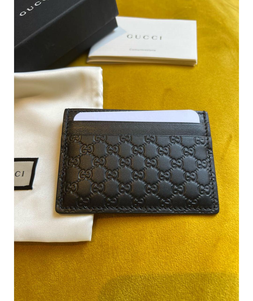 GUCCI Черный кожаный кардхолдер, фото 8