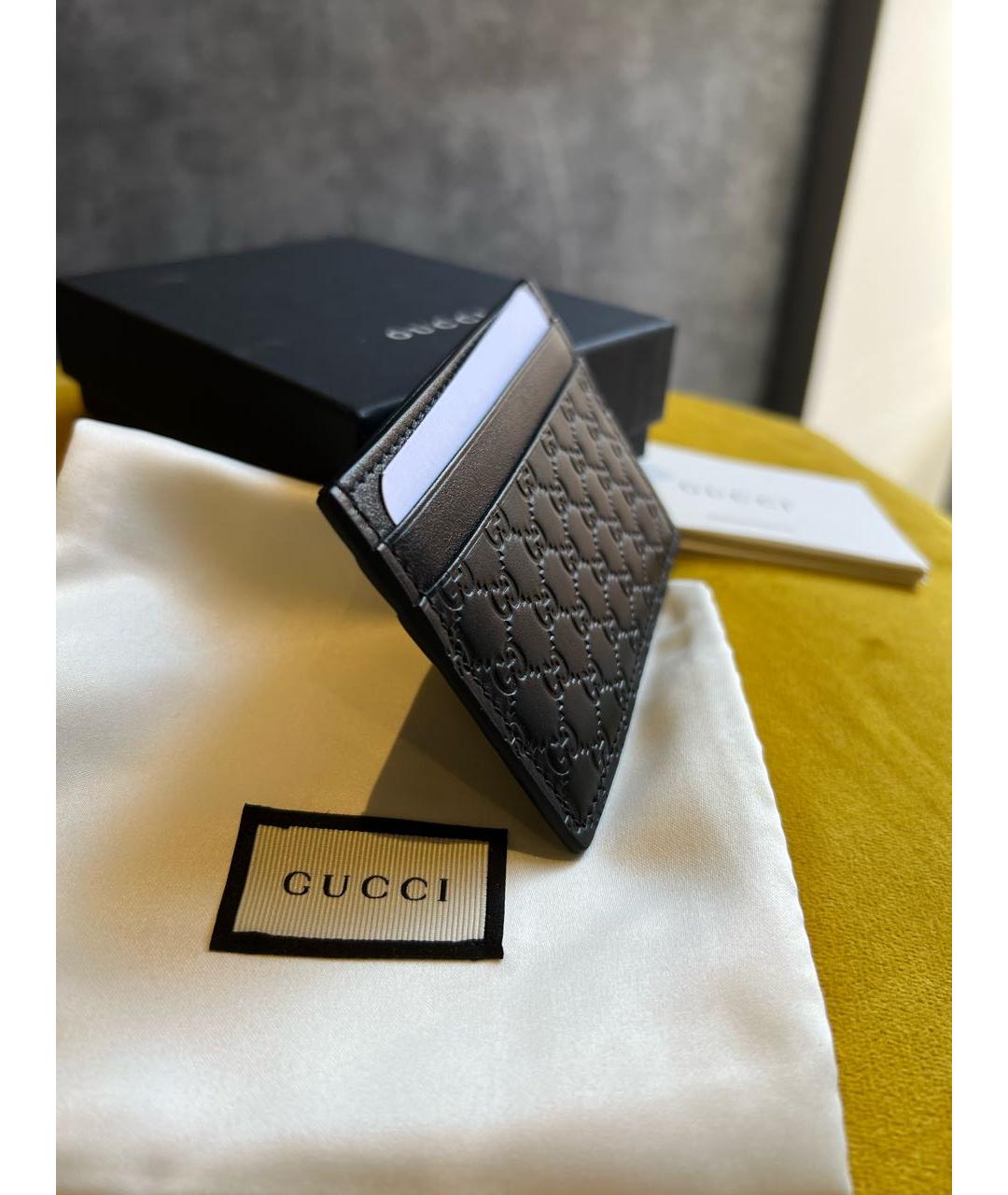 GUCCI Черный кожаный кардхолдер, фото 2