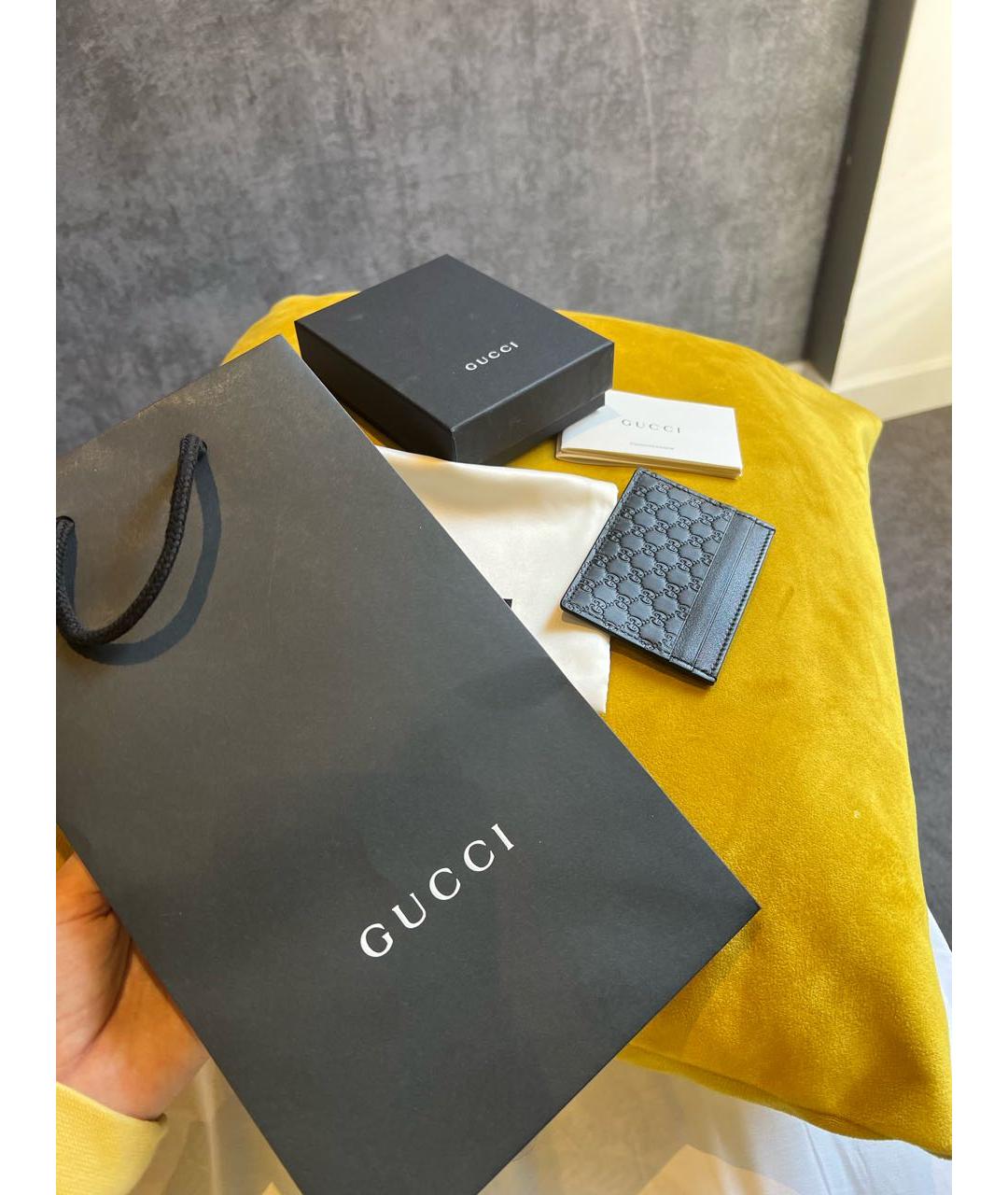 GUCCI Черный кожаный кардхолдер, фото 6