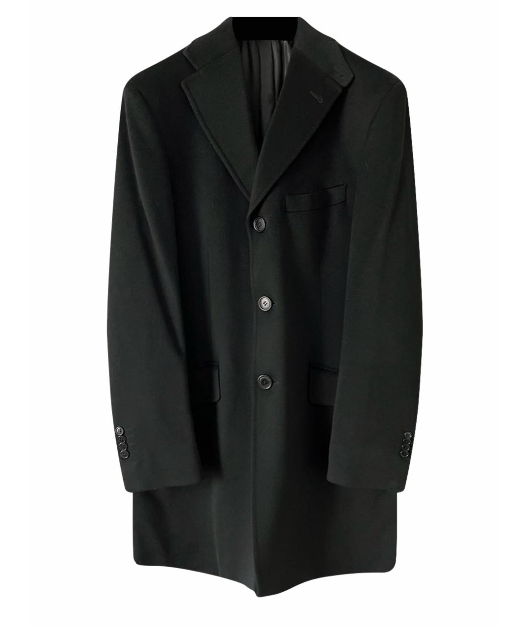 LORO PIANA Черное шерстяное пальто, фото 1