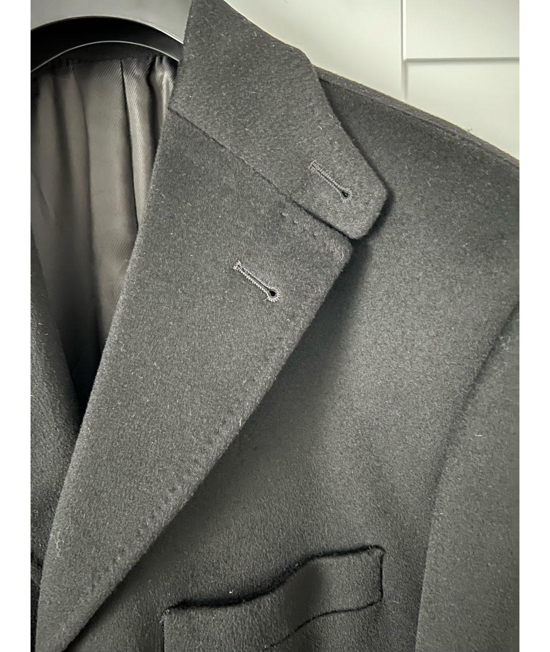 LORO PIANA Черное шерстяное пальто, фото 5