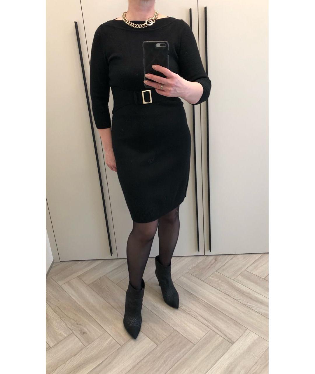 CHANEL Черное шерстяное повседневное платье, фото 4