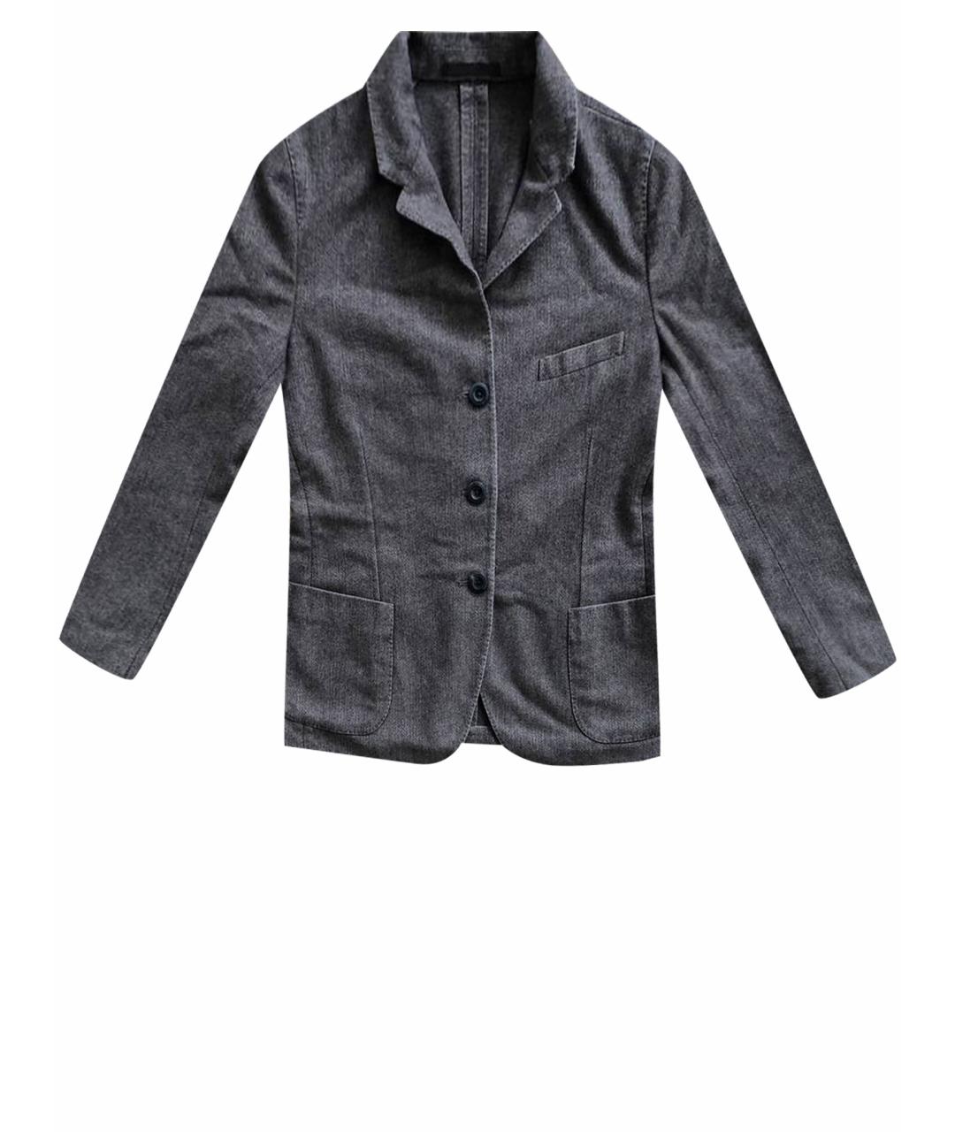BOGLIOLI Серый хлопко-эластановый жакет/пиджак, фото 1