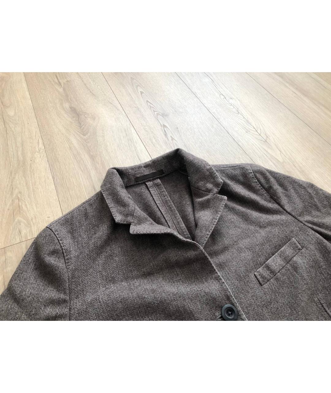 BOGLIOLI Серый хлопко-эластановый жакет/пиджак, фото 2