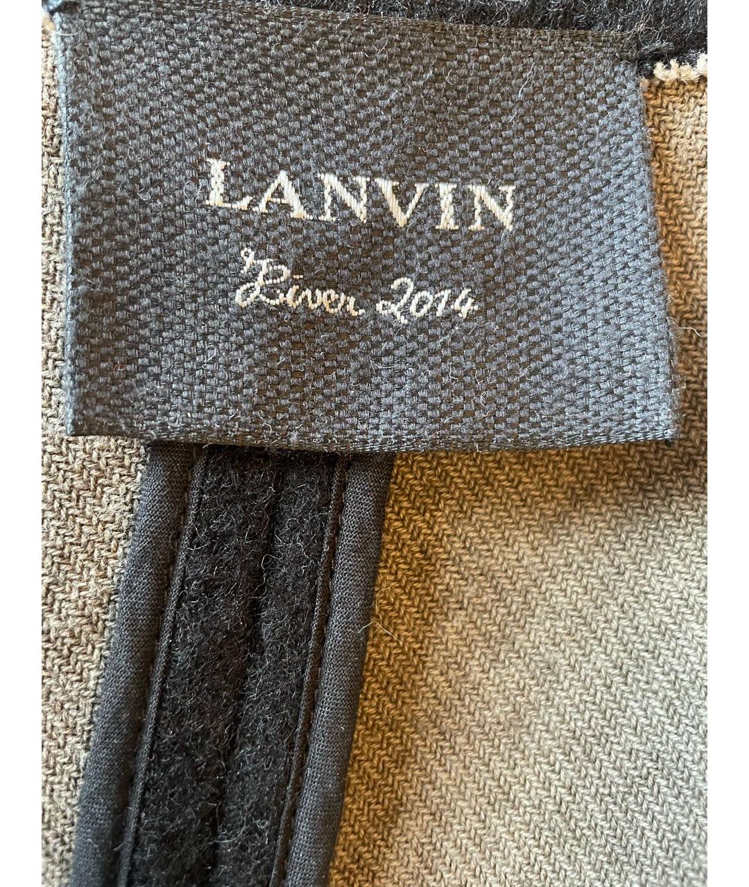 LANVIN Черное шерстяное пальто, фото 4