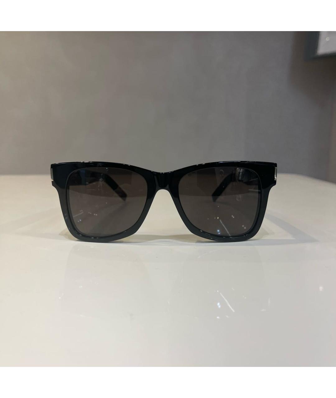 SAINT LAURENT Черные пластиковые солнцезащитные очки, фото 6