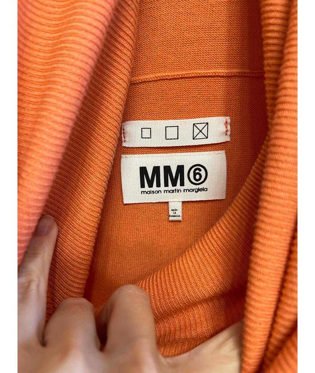 MM6 MAISON MARGIELA Оранжевый шерстяной джемпер / свитер, фото 3