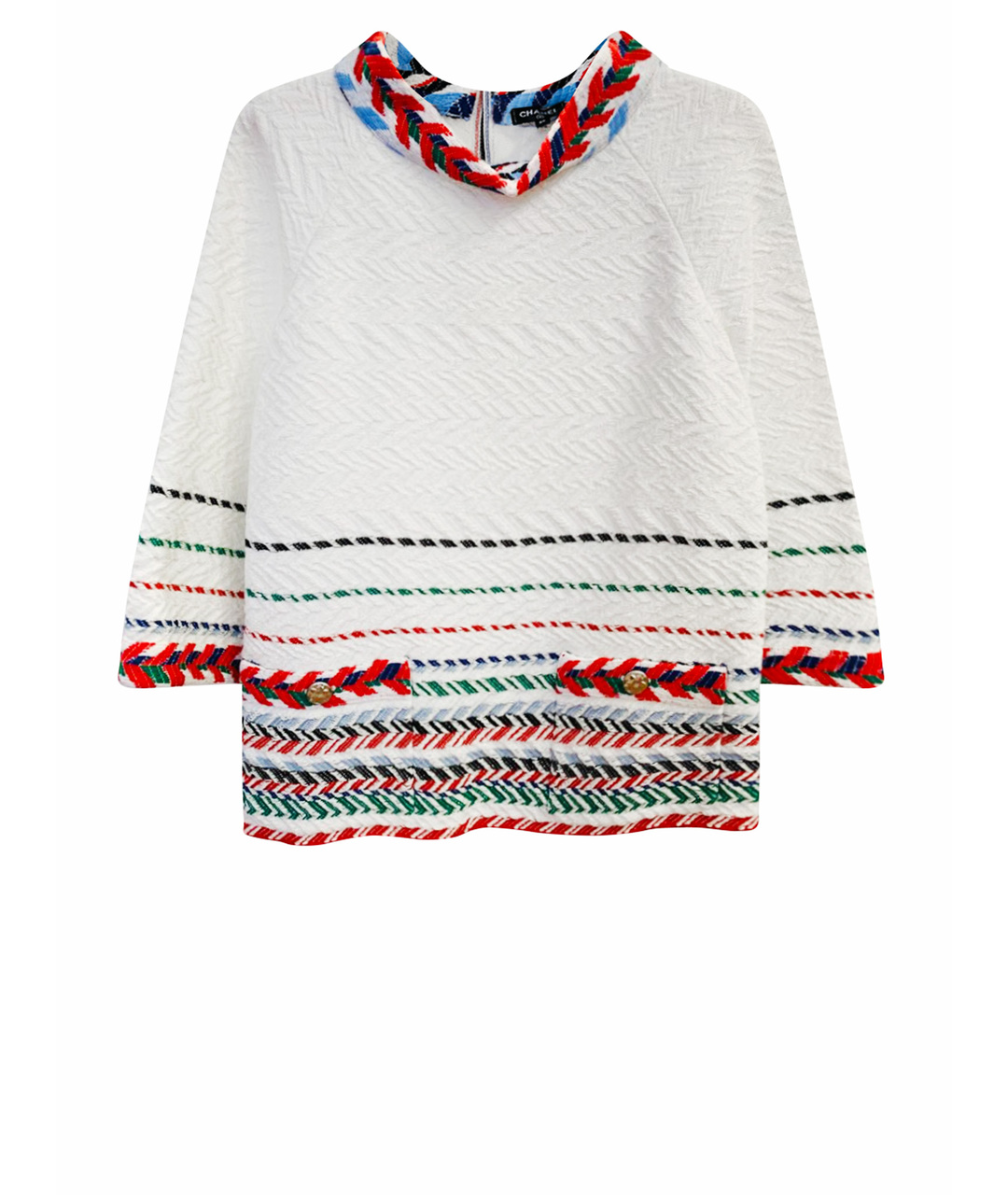 CHANEL PRE-OWNED Белый хлопковый джемпер / свитер, фото 1
